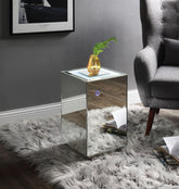 Nyoka Mirrored & Faux Gems Accent Table (LED)  Half Price Furniture