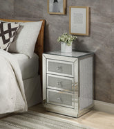 Lavina Mirrored & Faux Diamonds Accent Table Half Price Furniture