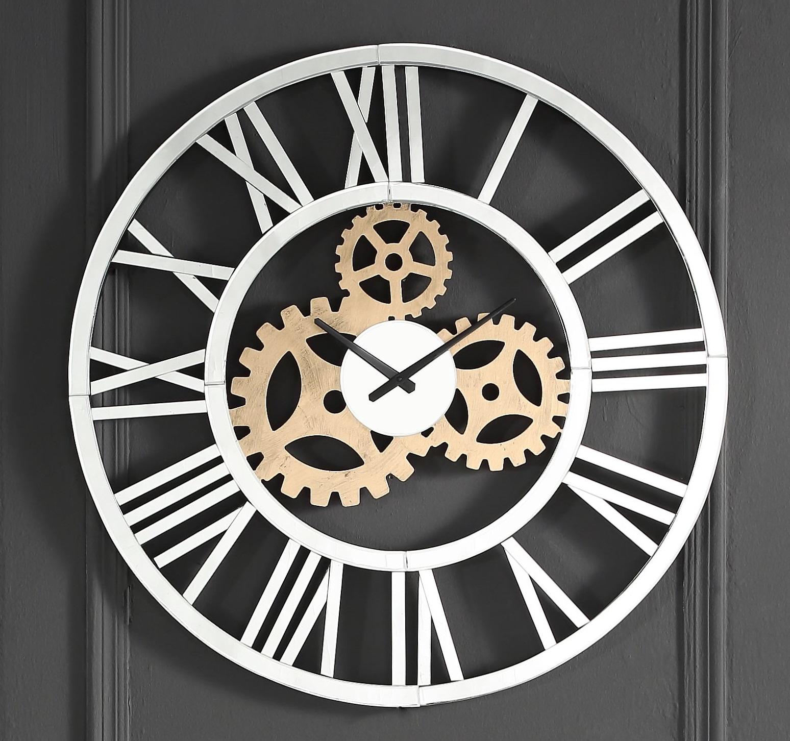 Acilia Mirrored Wall Clock  Half Price Furniture