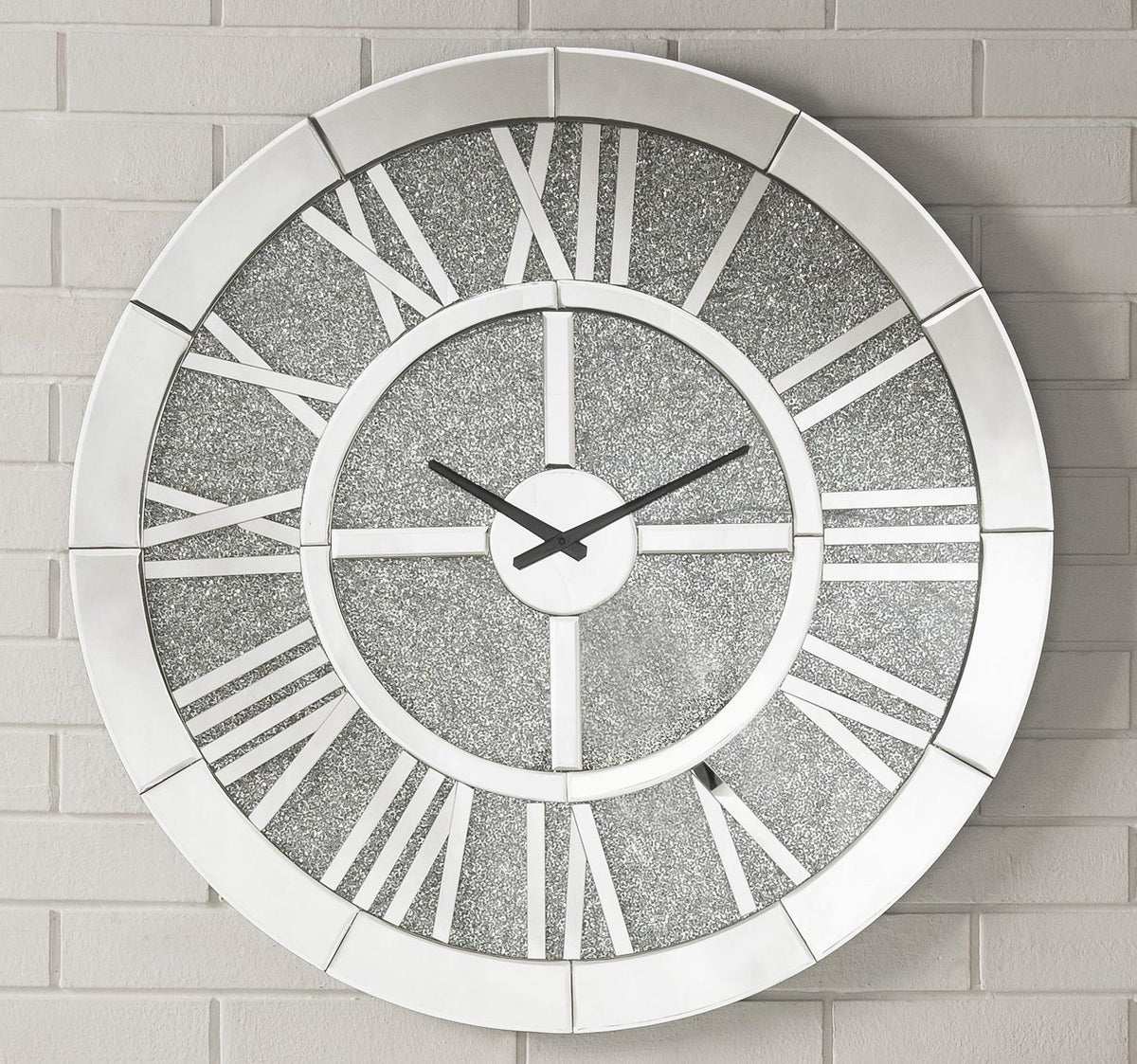 Nowles Mirrored Wall Clock  Half Price Furniture