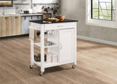 Ottawa Black & White Kitchen Cart  Half Price Furniture