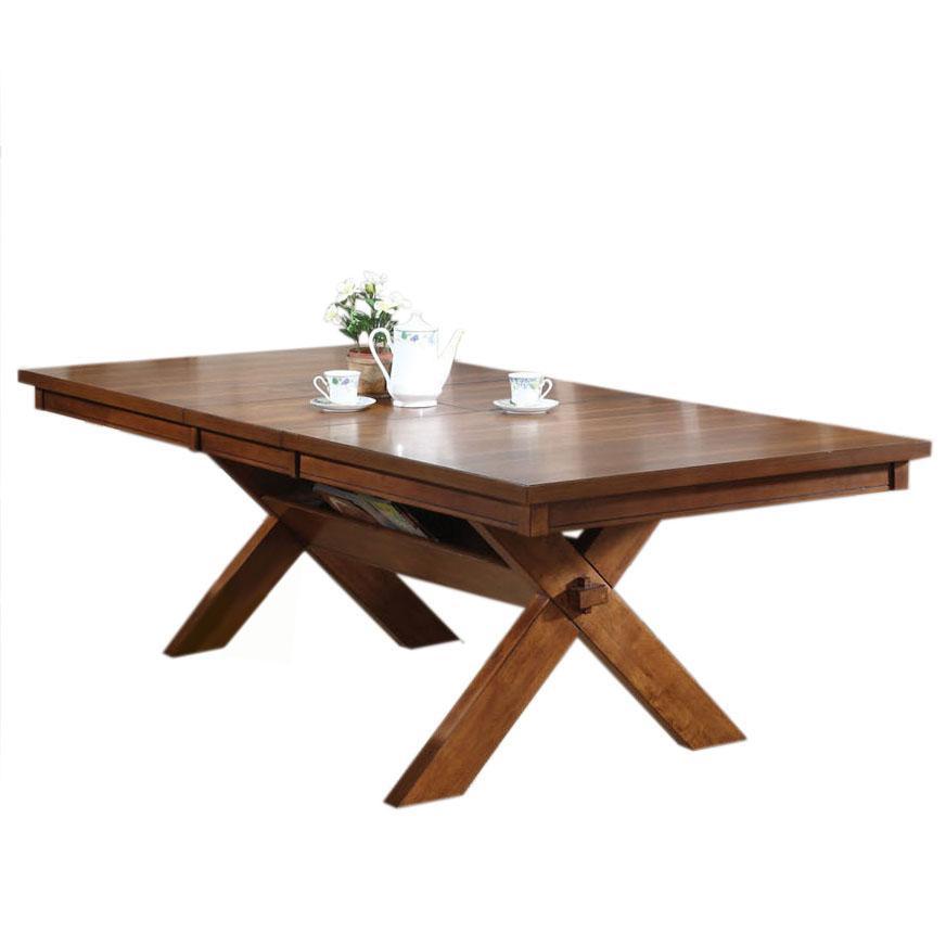 Acme Apollo Trestle Base Rectangular Dining Table in Walnut 70000  Half Price Furniture