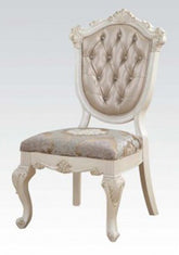 Acme Chantelle Side Chair in Rose Gold and Pearl White (Set of 2) 63542  Half Price Furniture