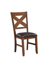 Apollo Espresso PU & Walnut Side Chair Half Price Furniture