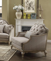 Acme Chelmsford Chair in Beige 56052 Half Price Furniture