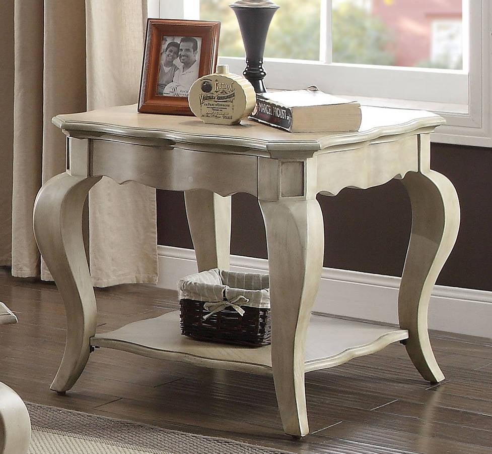 Acme Chelmsford End Table in Antique Taupe 86052  Half Price Furniture