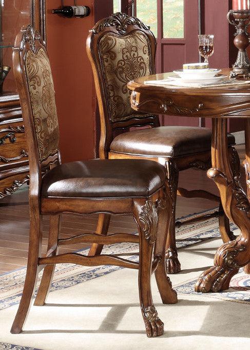 Acme Dresden Counter Height Dining Chairs in Brown Cherry Oak 12162 (Set of 2) Half Price Furniture