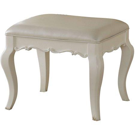 Acme Edalene Vanity Bench in Pearl White 30519  Half Price Furniture