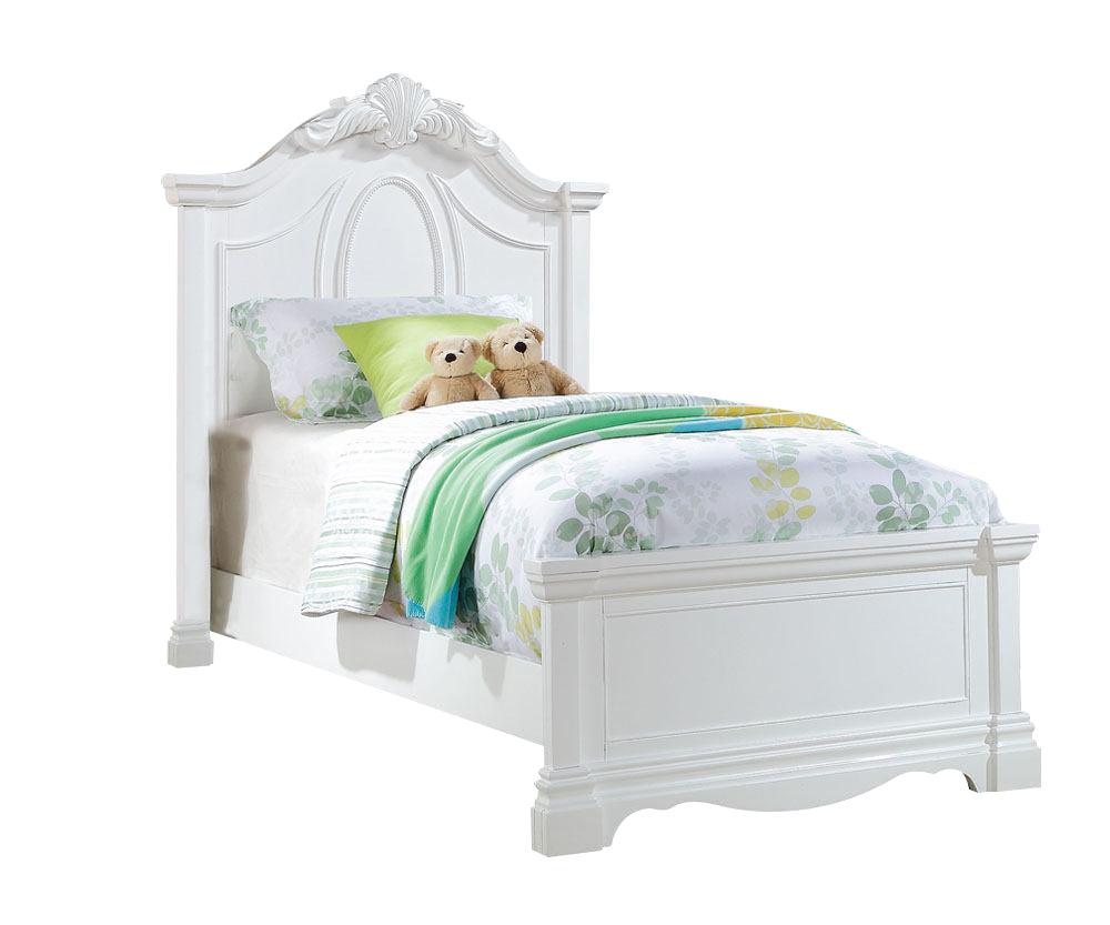 Acme Estrella Youth Full Panel Bed in White 30235F Half Price Furniture