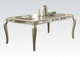 Acme Francesca Rectangular Dining Table in Champagne 62080 Half Price Furniture