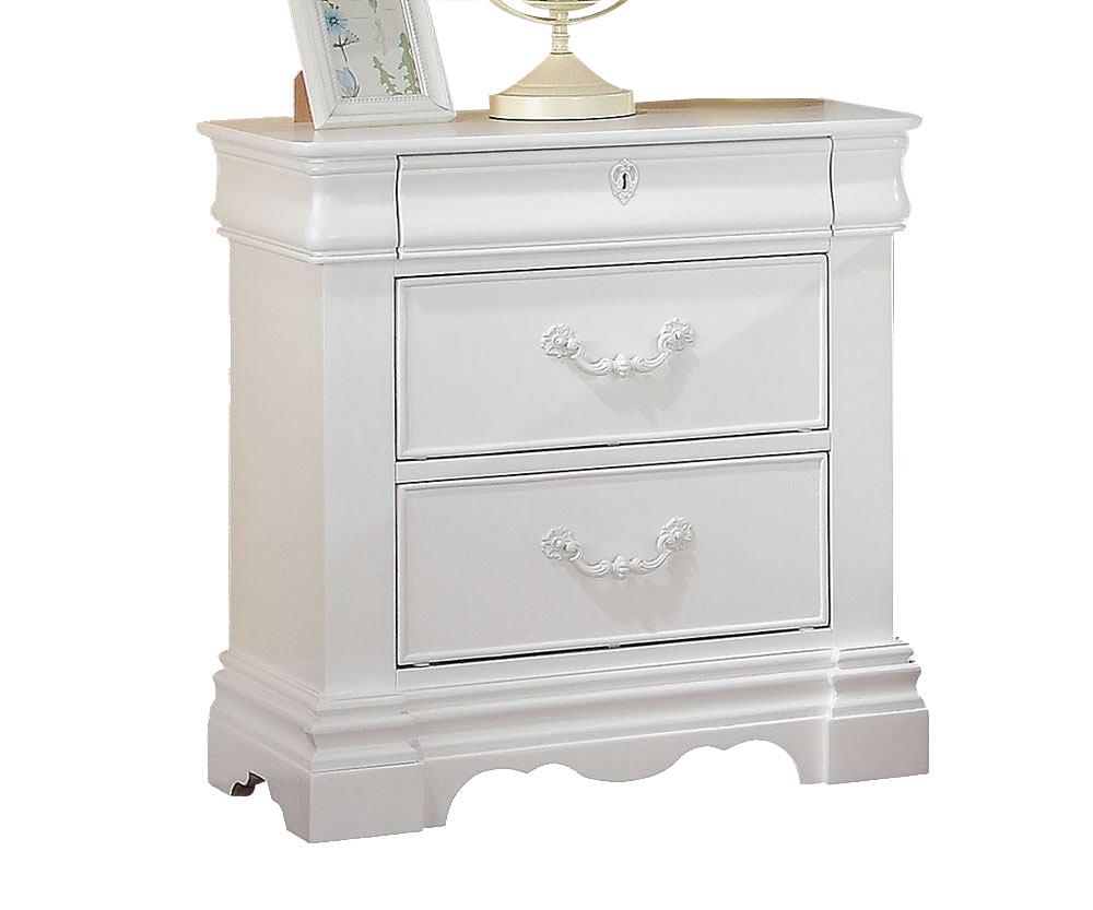 ACME Estrella Youth Nightstand in White 30243  Half Price Furniture