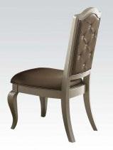 Acme Francesca Side Chair in Silver/Champagne (Set of 2) 62082  Half Price Furniture
