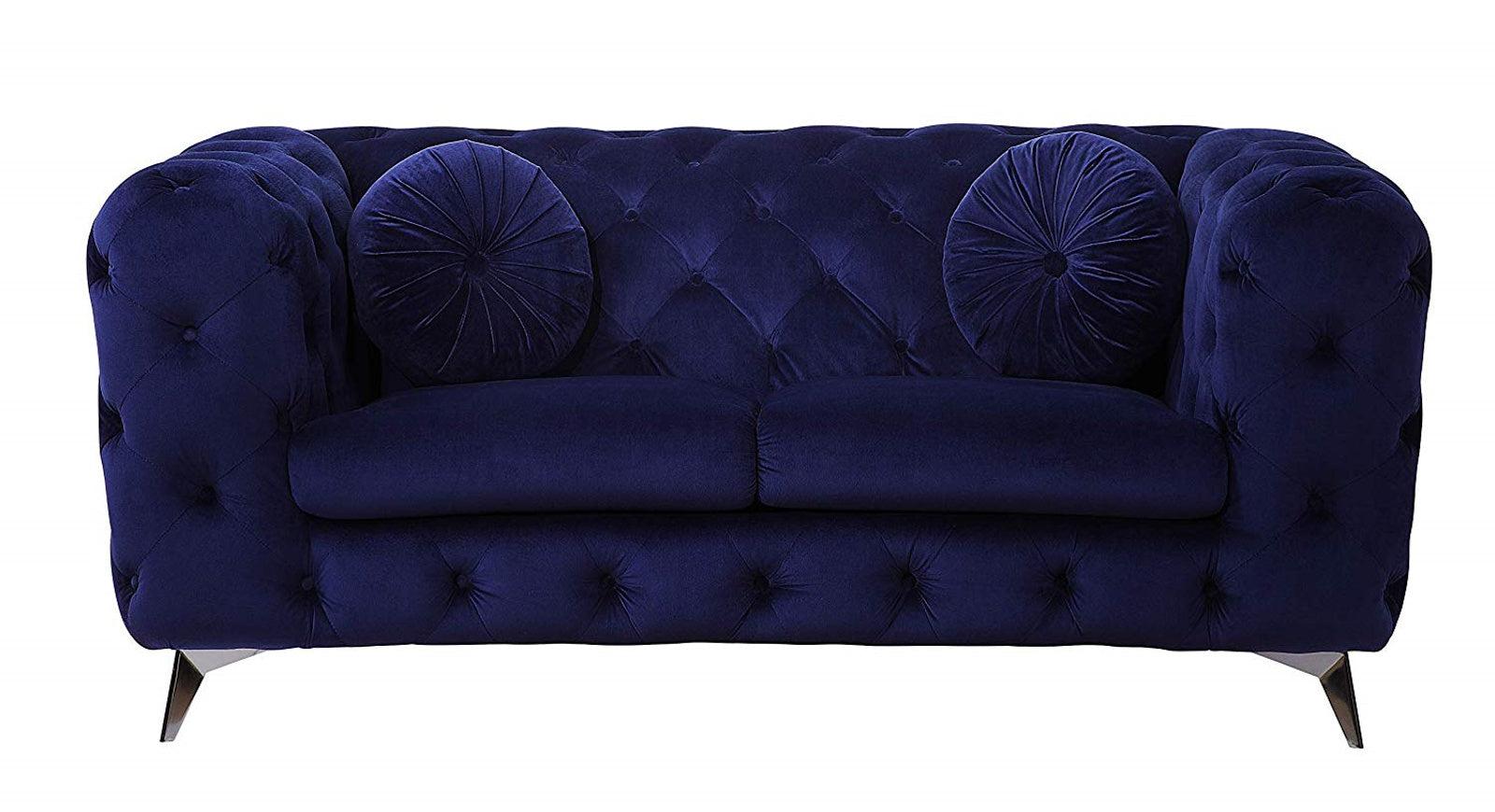 Acme Furniture Atronia Loveseat in Blue 54901  Half Price Furniture