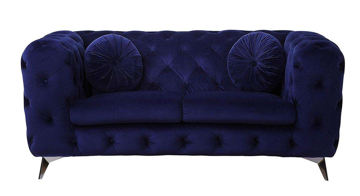 Acme Furniture Atronia Loveseat in Blue 54901 Half Price Furniture