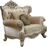 Acme Furniture Bently Chair with 2 Pillows in Champagne 50662 Half Price Furniture