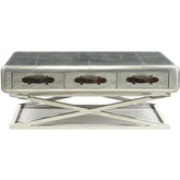 Acme Furniture Brancaster Coffee Table in Aluminum 83555  Half Price Furniture