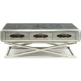 Acme Furniture Brancaster Coffee Table in Aluminum 83555 Half Price Furniture