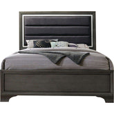 Acme Furniture Carine II King Panel Bed in Gray 26257EK Half Price Furniture