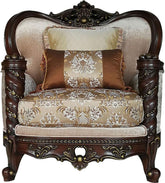 Acme Furniture Devayne Chair with 2 Pillows in Dark Walnut 50687  Half Price Furniture