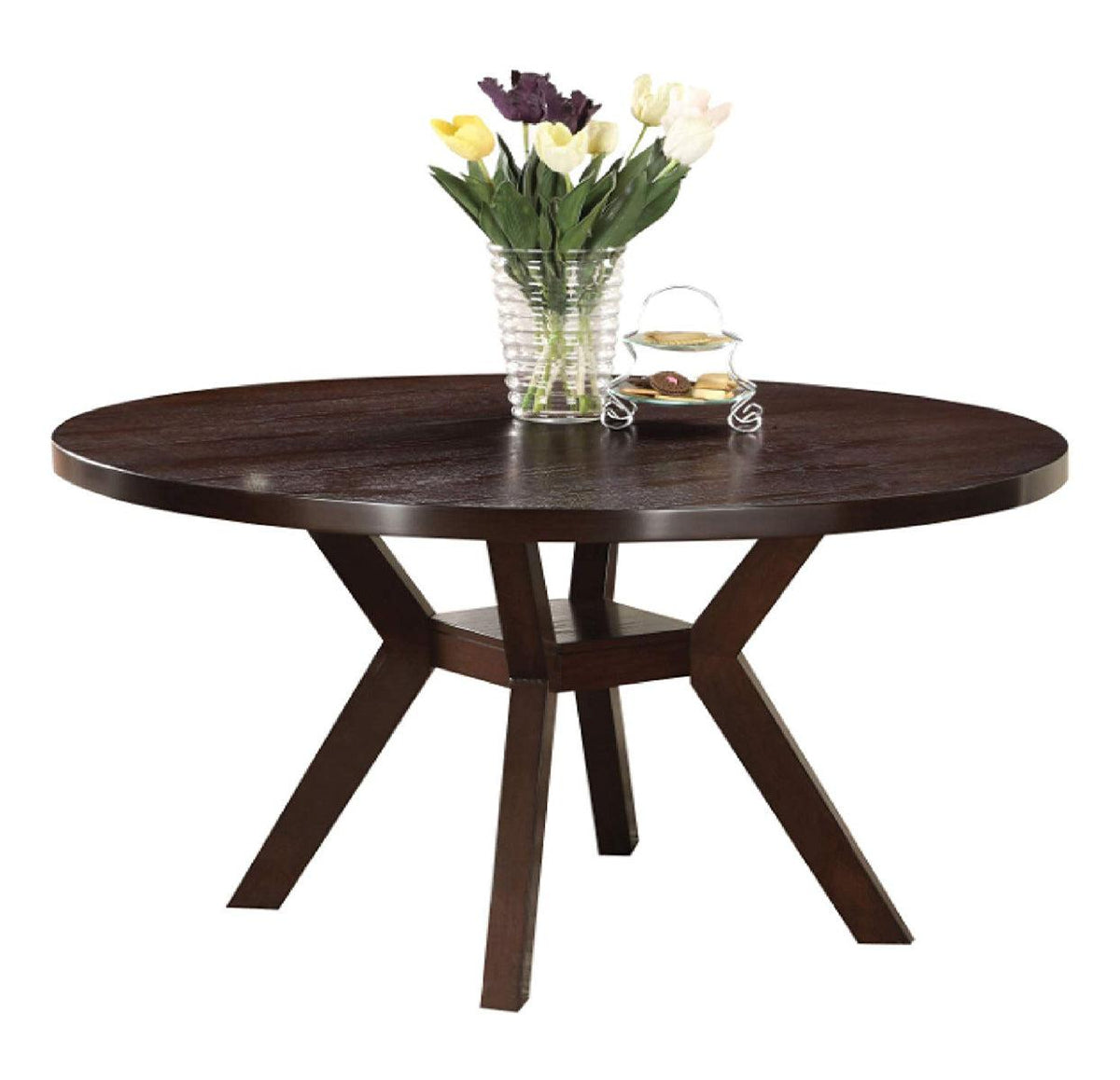 Acme Furniture Drake Round Dining Table in Espresso 16250  Half Price Furniture