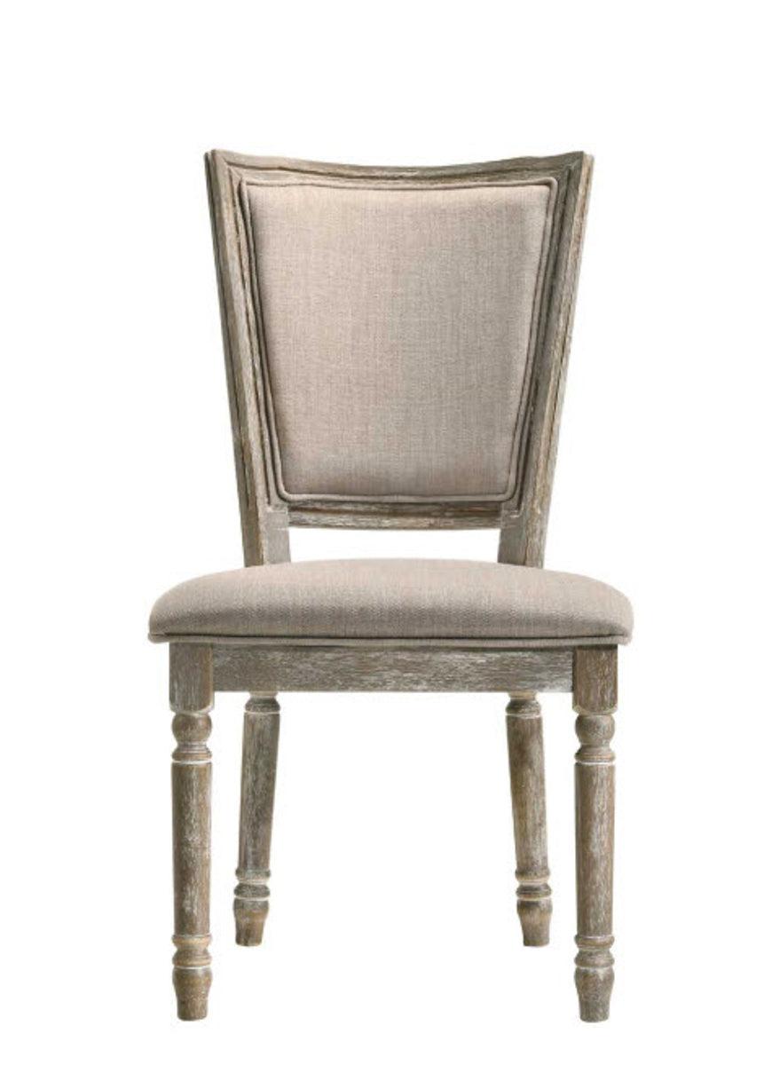Acme Furniture Gabrian Side Chair (Set of 2) in Reclaimed Gray 60172  Half Price Furniture