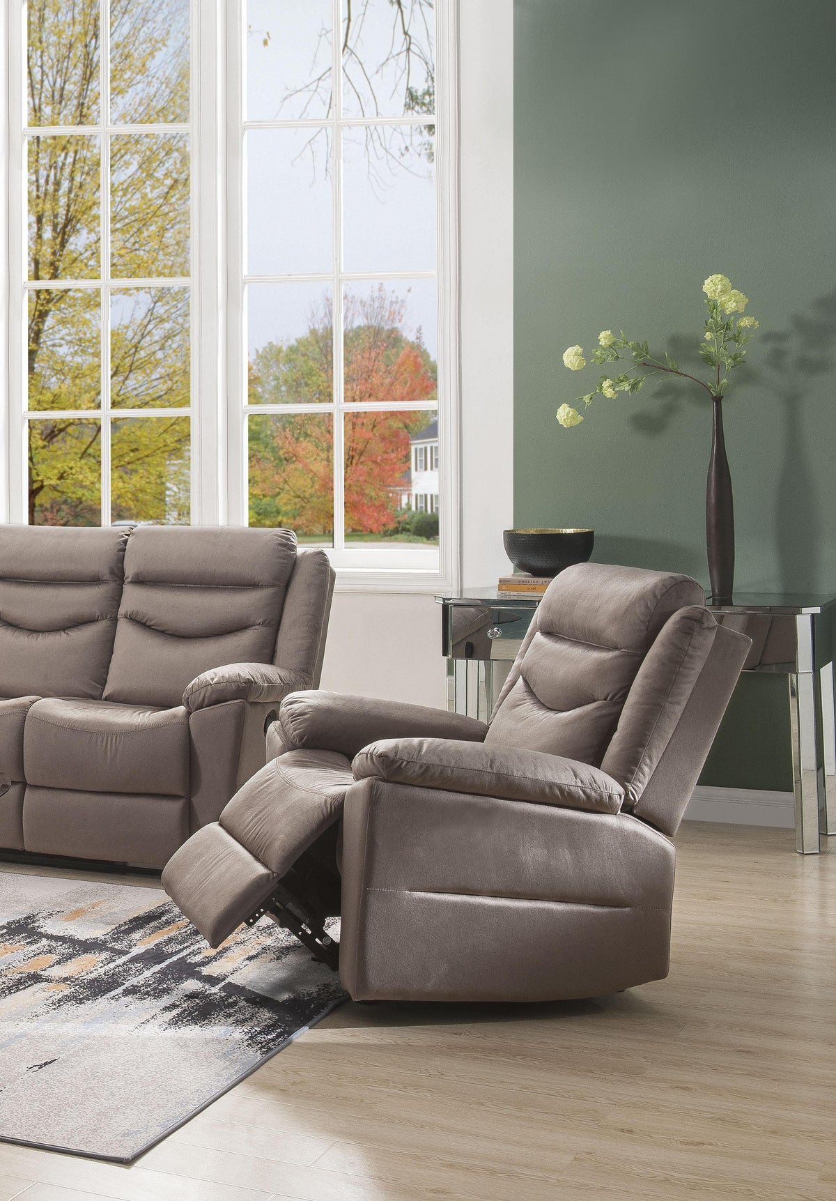 Acme Furniture Fiacre Glider Recliner in Brown 53667 Half Price Furniture