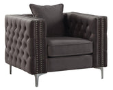 Acme Furniture Gillian II Chair in Dark Gray 53389  Half Price Furniture