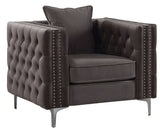 Acme Furniture Gillian II Chair in Dark Gray 53389 Half Price Furniture