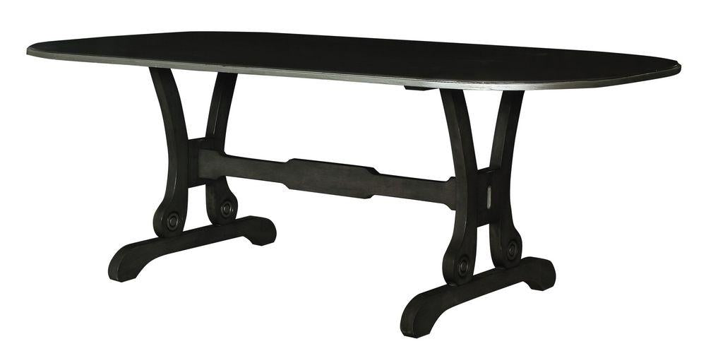 Acme Furniture House Beatrice Dining Table in Charcoal 68810  Half Price Furniture