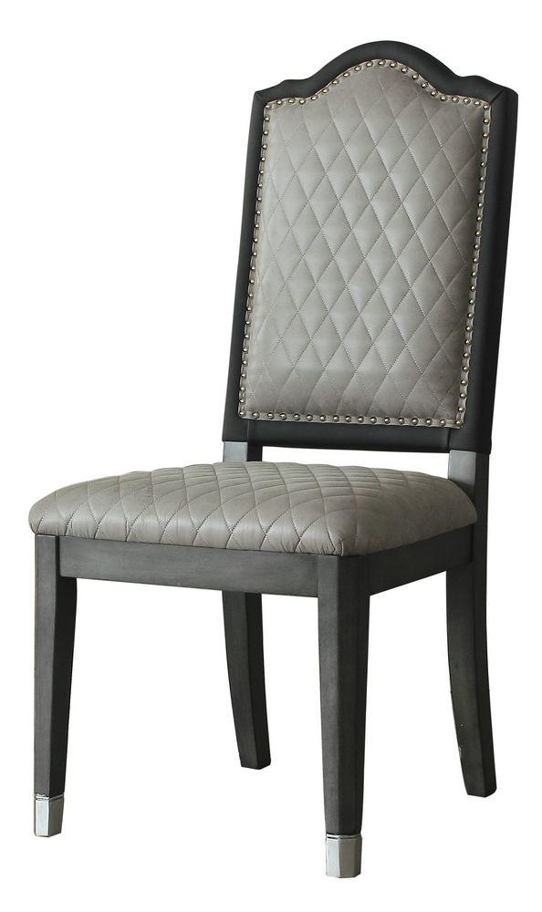 Acme Furniture House Beatrice Side Chair in Charcoal (Set of 2) 68812  Half Price Furniture