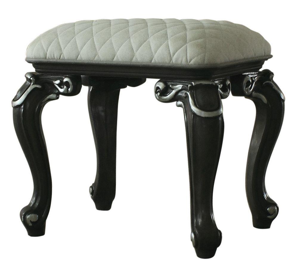 Acme Furniture House Delphine Vanity Stool in Charcoal 96885  Half Price Furniture