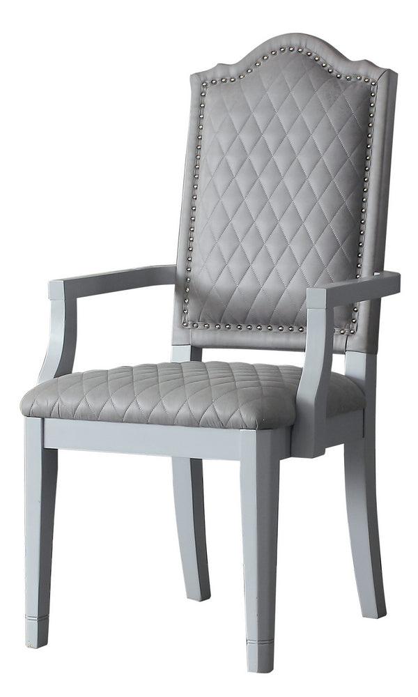 Acme Furniture House Marchese Arm Chair in Pearl Gray (Set of 2) 68863  Half Price Furniture