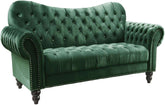 Acme Furniture Iberis Loveseat in Green Velvet 53402 Half Price Furniture