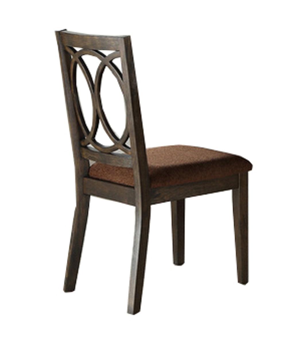 Acme Furniture Jameson Side Chair (Set of 2) in Brown Fabric & Espresso 62322  Half Price Furniture