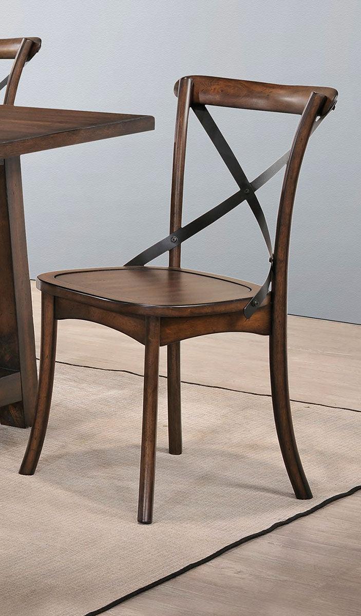 Acme Furniture Kaelyn Side Chair in Dark Oak and Black (Set of 2) 73032 Half Price Furniture