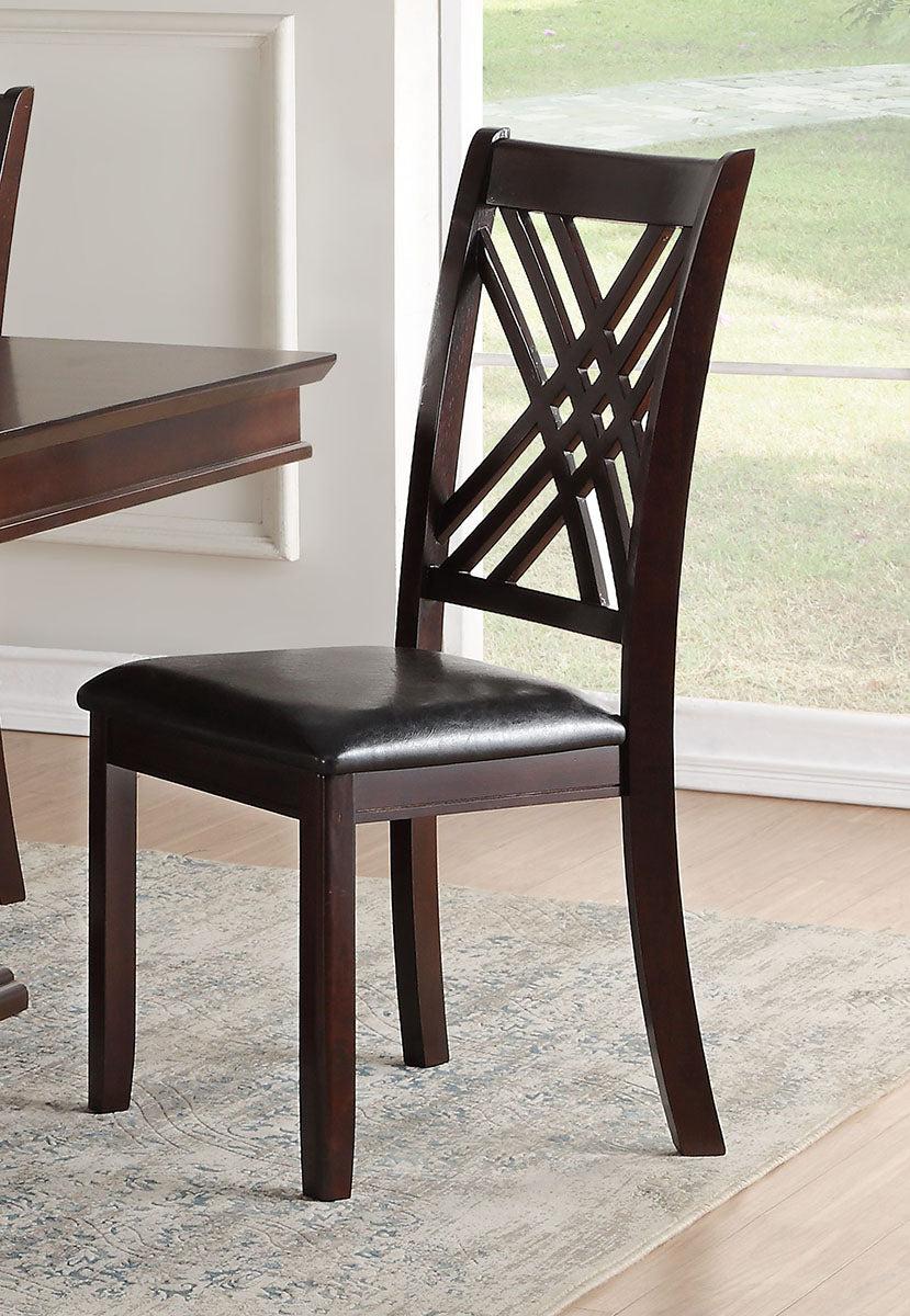 Acme Furniture Katrien Side Chair in Black and Espresso (Set of 2) 71857  Half Price Furniture