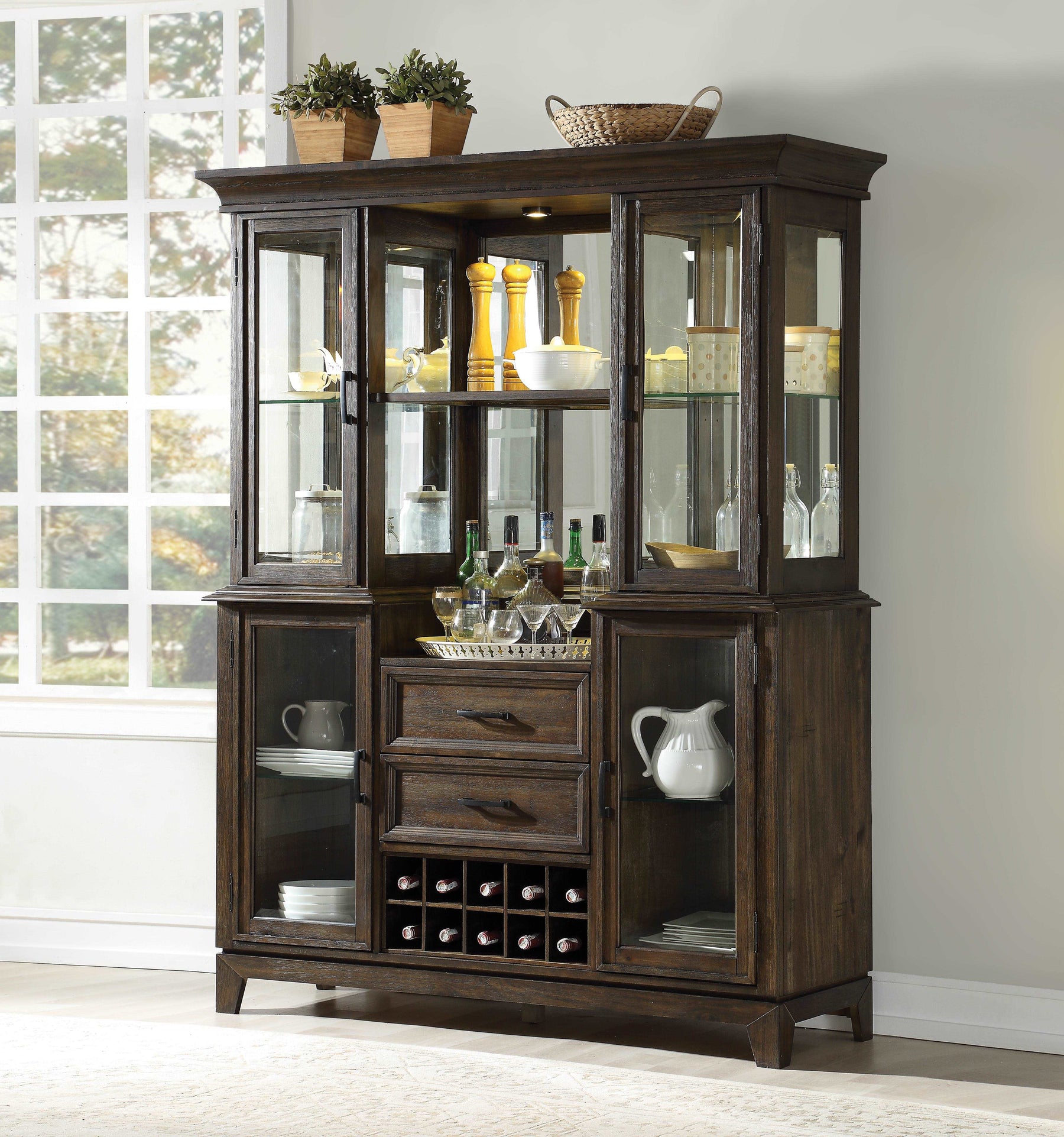 Acme Furniture Jameson Hutch & Buffet in Espresso 62323 Half Price Furniture