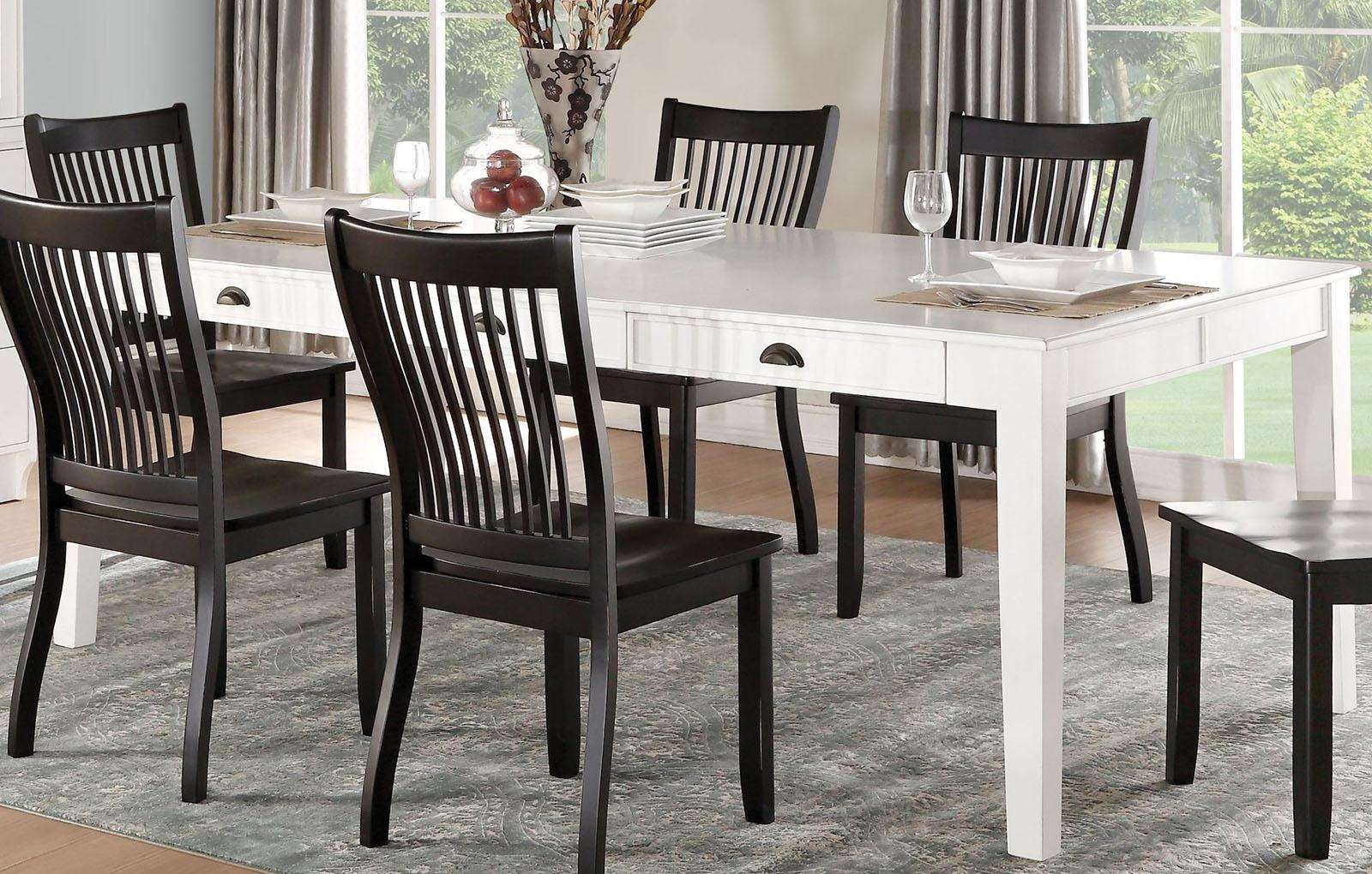 Acme Furniture Renske Rectangular Dining Table in Antique White 71850 Half Price Furniture