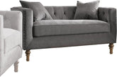 Acme Furniture Sidonia Loveseat in Gray Velvet 53581  Half Price Furniture