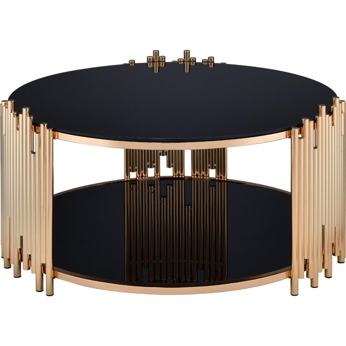 Acme Furniture Tanquin Coffee Table in Gold/Black 84490 Half Price Furniture