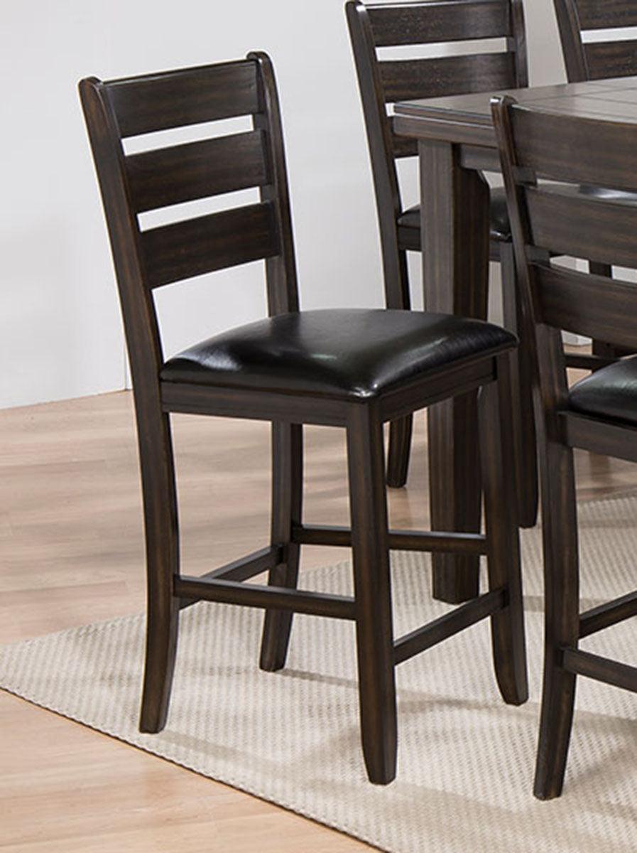 Acme Furniture Urbana Counter Height Chair in Black and Espresso (Set of 2) 74633 Half Price Furniture