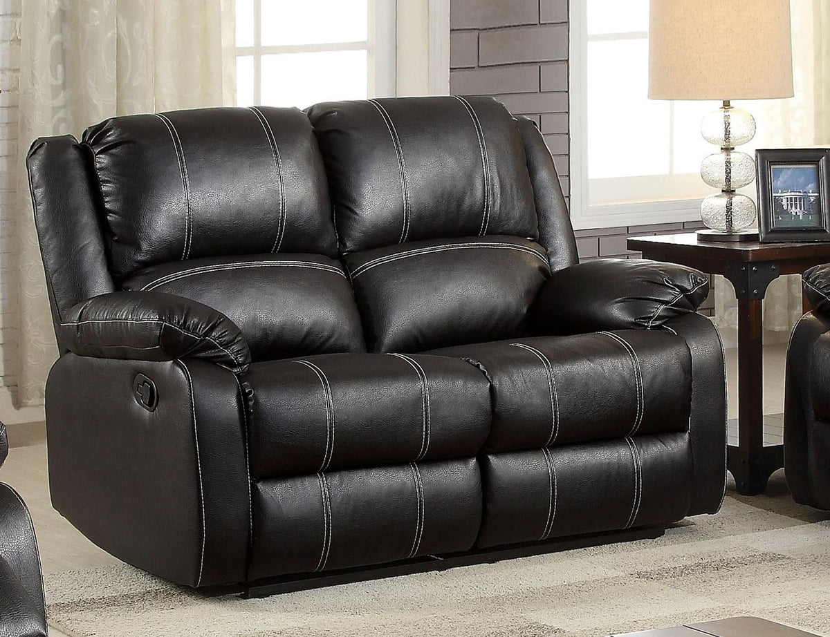 Acme Furniture Zuriel Motion Loveseat in Black 52286 Half Price Furniture