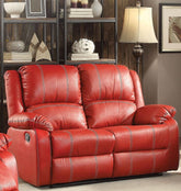 Acme Furniture Zuriel Motion Loveseat in Red 52151  Half Price Furniture