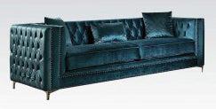 Acme Gillian Sofa in Dark Teal Velvet 52790 Half Price Furniture