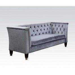 Acme Honor Loveseat in Blue-Gray Velvet 52786  Half Price Furniture