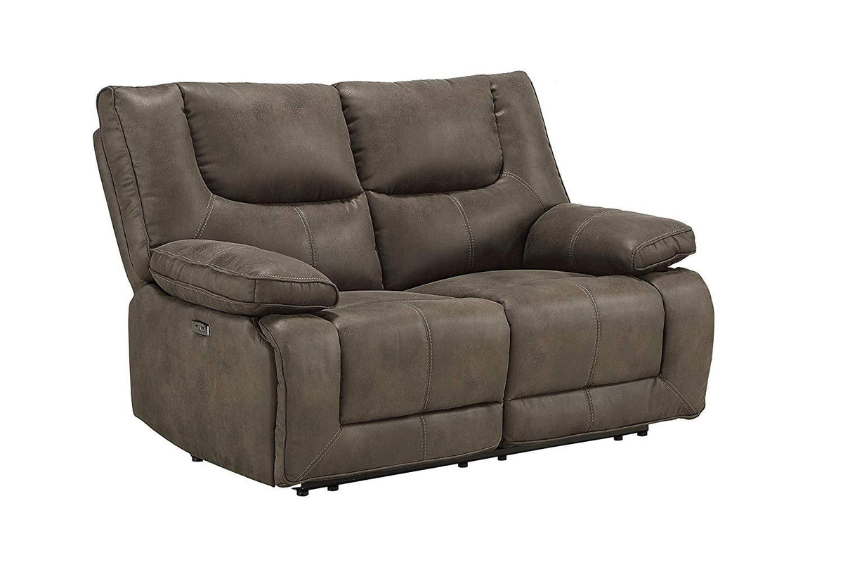 Acme Harumi Power Motion Loveseat in Gray Leather-Aire 54896 Half Price Furniture