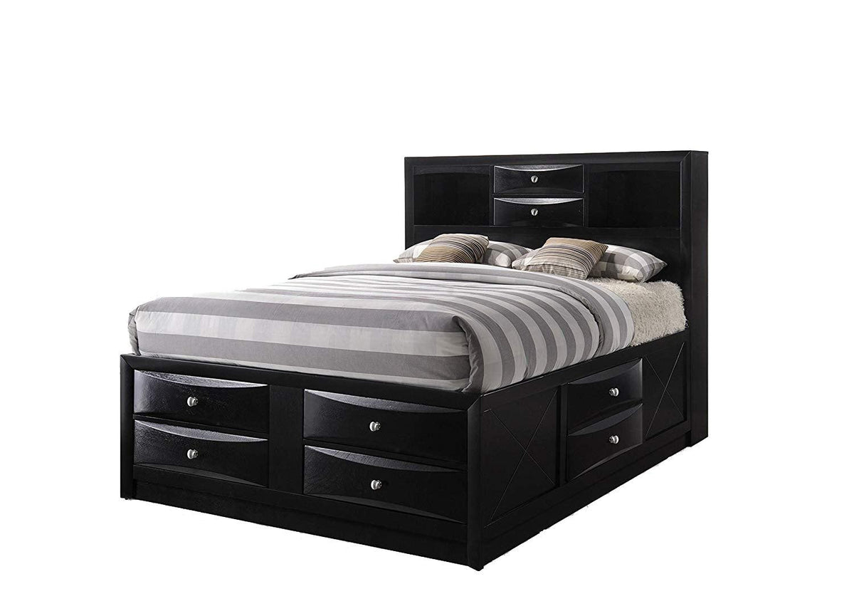 Acme Ireland Full Storage Bed in Black 21620F  Half Price Furniture