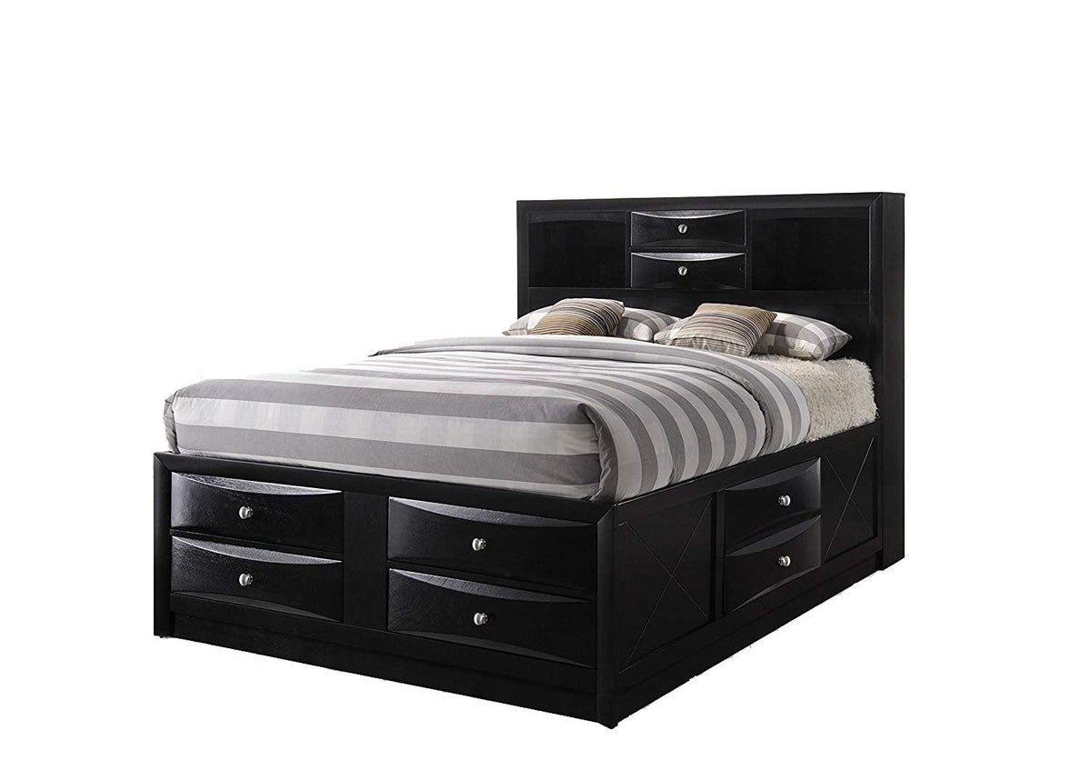 Acme Ireland Full Storage Bed in Black 21620F Half Price Furniture