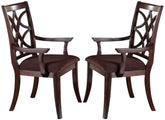 Acme Keenan Dining Arm Chairs (Set of 2) in Dark Walnut 60258 Half Price Furniture