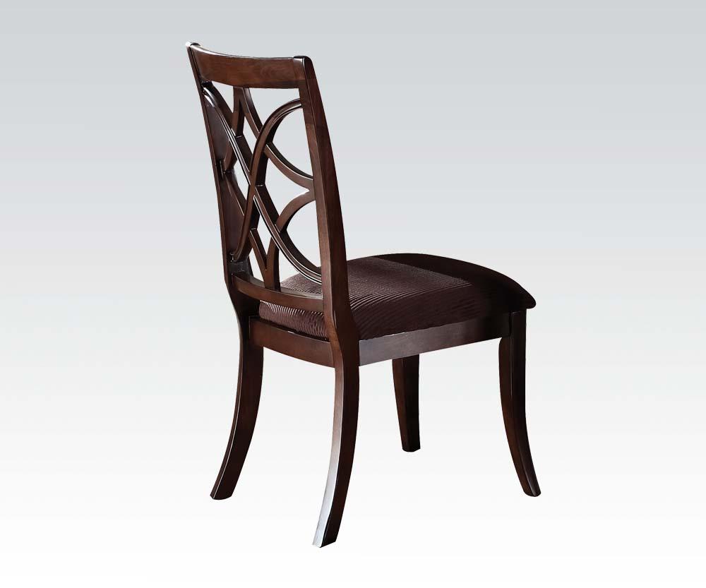 Acme Keenan Dining Side Chairs (Set of 2) in Dark Walnut 60257  Half Price Furniture